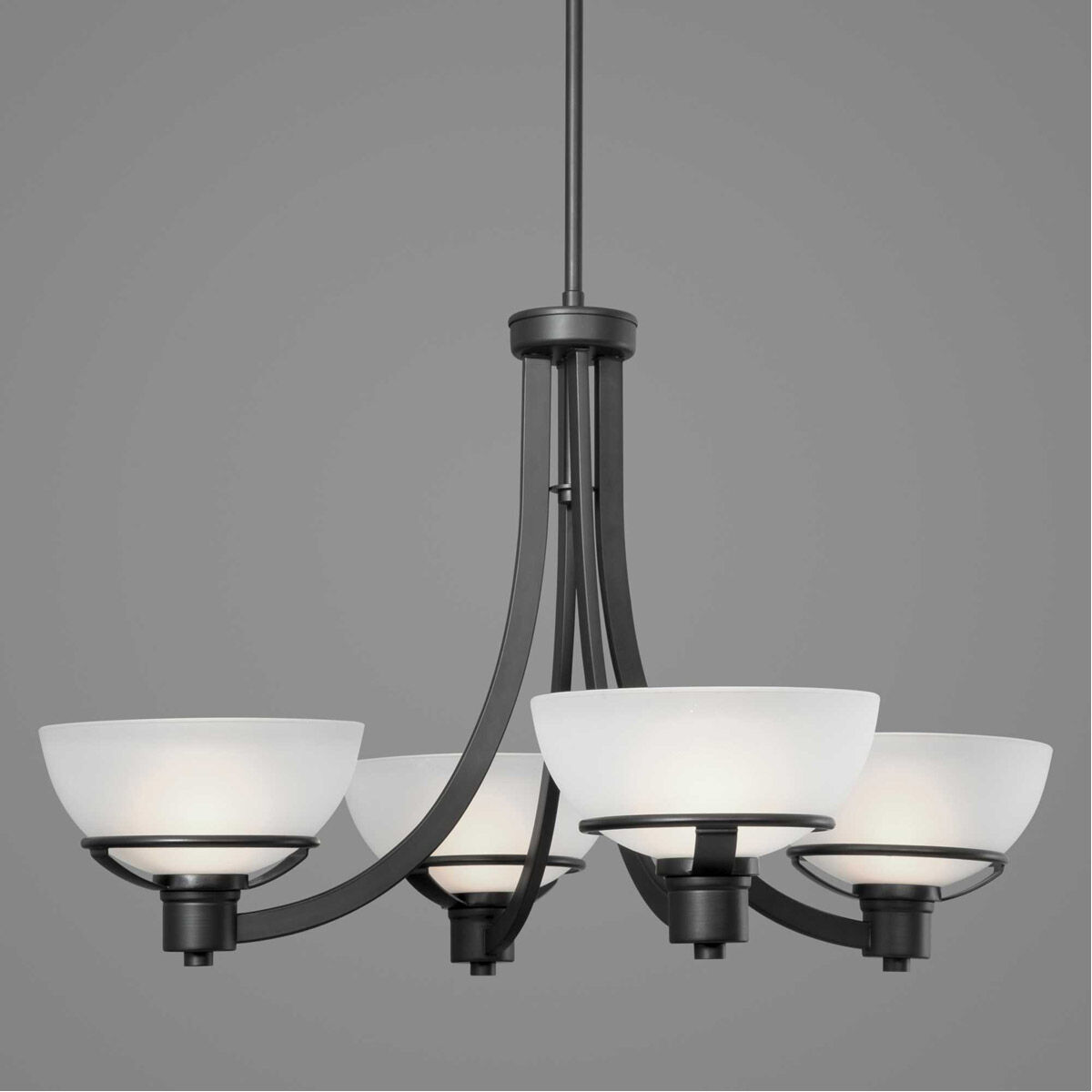 Domain 4 Light 29 inch Matte Black Chandelier Ceiling Light